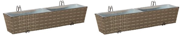Balustrada 2 pcs 80 x 17 x 17 cm Metal