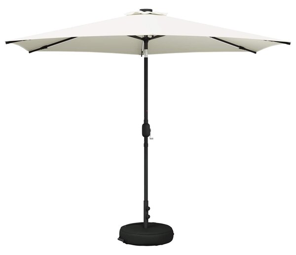 Parasol ogrodowy z oświetleniem LED i podstawą 300 x 300 cm