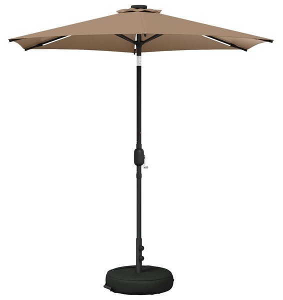 Parasol ogrodowy z oświetleniem LED i podstawą 230 x 230 cm