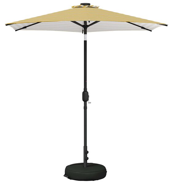 Parasol ogrodowy z oświetleniem LED i podstawą 230 x 230 cm