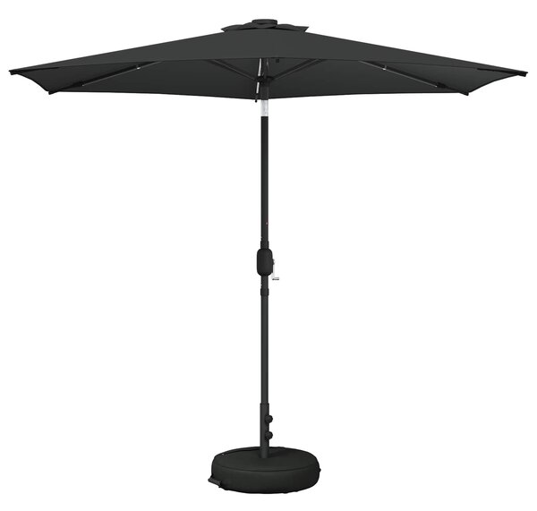 Parasol ogrodowy z oświetleniem LED i podstawą 270 x 270 cm
