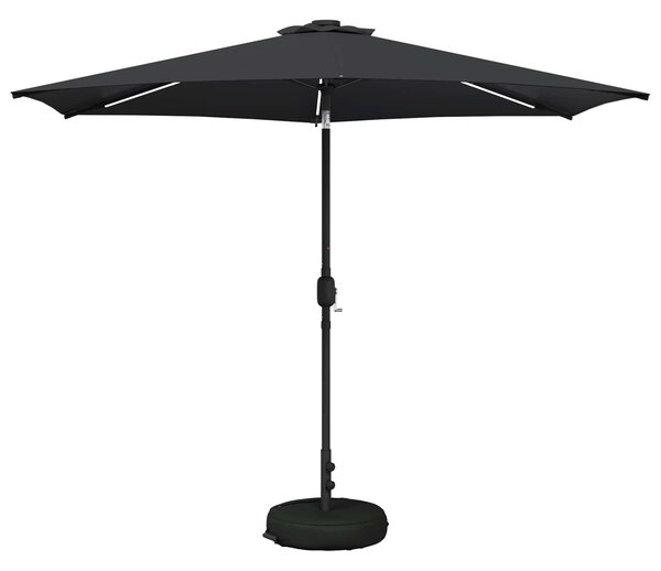 Parasol ogrodowy z oświetleniem LED i podstawą 300 x 300 cm