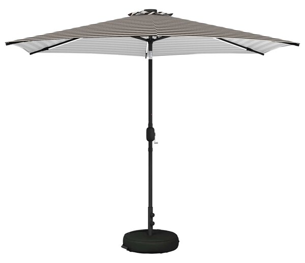 Parasol ogrodowy z oświetleniem LED i podstawą 300 x 300 cm