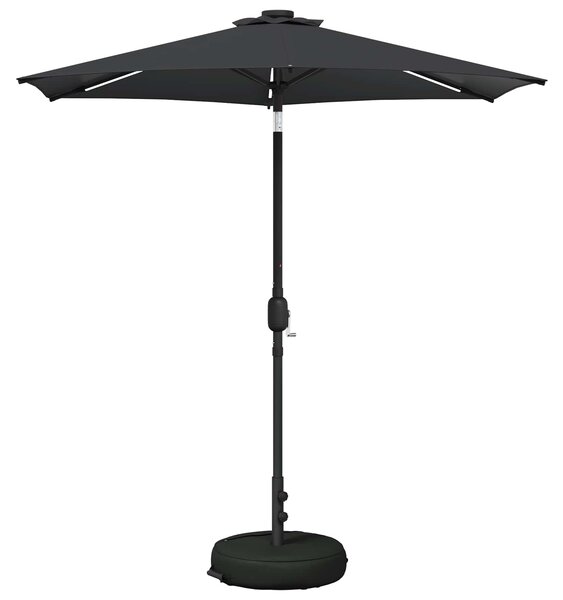 Parasol ogrodowy z oświetleniem LED i podstawą 230 x 230 cm