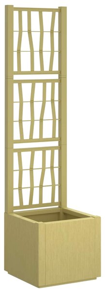 Donica ogrodowa z trellem zielony 36 x 36 x 140 cm PP