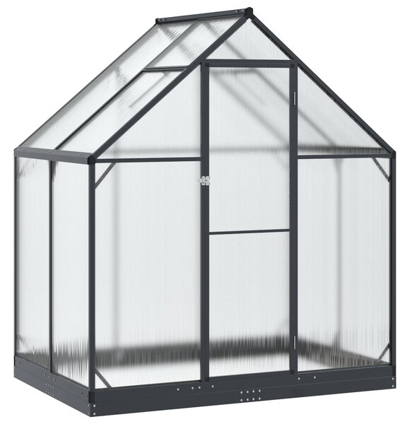 Szklarnia Ogrodowa z drzwiami antracytowy 183,5 x 123 x 207 cm