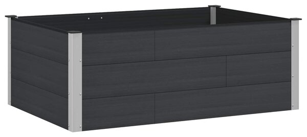 Podniesiona rabata ogrodowa Czarny 150 x 100 x 54 cm