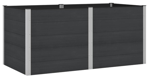 Podniesiona rabata ogrodowa Czarny 200 x 100 x 91 cm