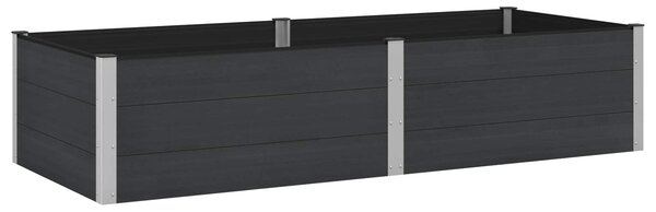 Podniesiona rabata ogrodowa Czarny 250 x 100 x 54 cm