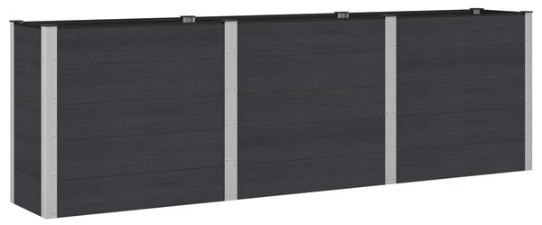 Podniesiona rabata ogrodowa Czarny 300 x 50 x 91 cm