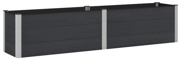 Podniesiona rabata ogrodowa Czarny 250 x 50 x 54 cm
