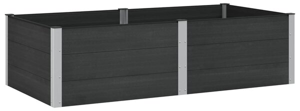Podniesiona rabata ogrodowa Czarny 200 x 100 x 54 cm