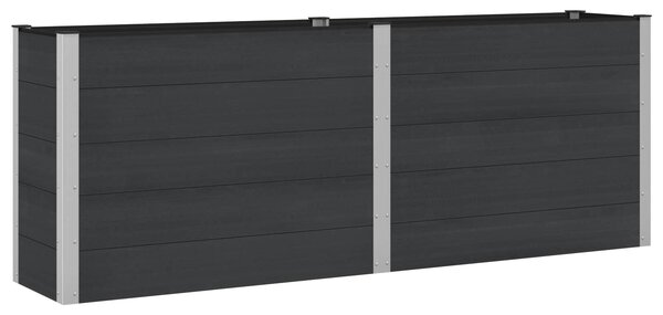 Podniesiona rabata ogrodowa Czarny 250 x 50 x 91 cm