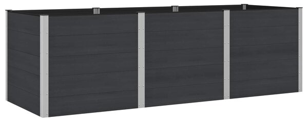 Podniesiona rabata ogrodowa Czarny 300 x 100 x 91 cm