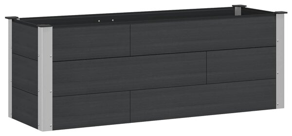 Podniesiona rabata ogrodowa Czarny 150 x 50 x 54 cm