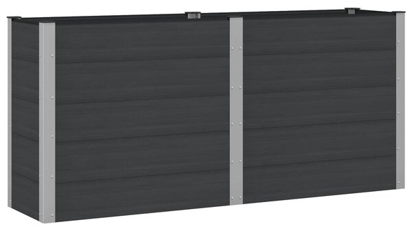 Podniesiona rabata ogrodowa Czarny 200 x 50 x 91 cm