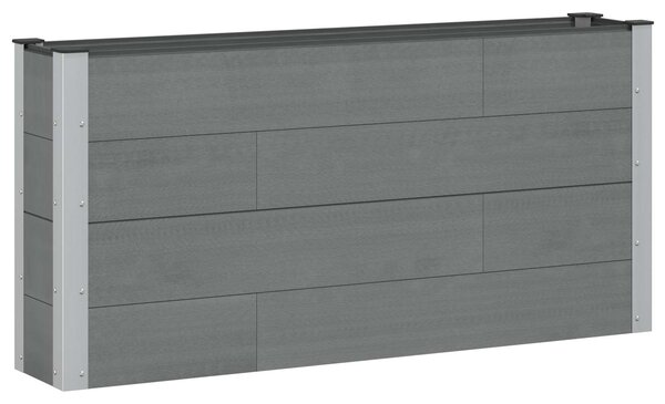 Podniesiona rabata ogrodowa Szary 150 x 30 x 72 cm