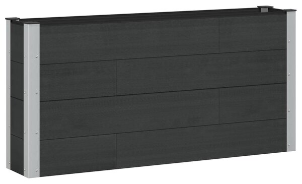 Podniesiona rabata ogrodowa Czarny 150 x 30 x 72 cm