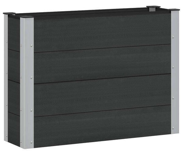 Podniesiona rabata ogrodowa Czarny 100 x 30 x 72 cm