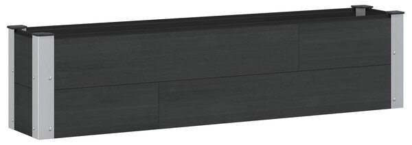 Podniesiona rabata ogrodowa Czarny 150 x 30 x 36 cm