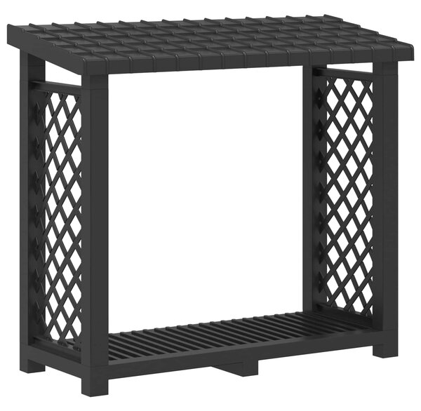 Stojak na drewno kominkowe antracytowy 114 x 46 x 101 cm PP