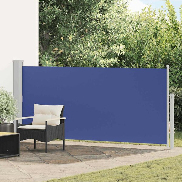 Zwijana markiza boczna, 140 x 300 cm, niebieska