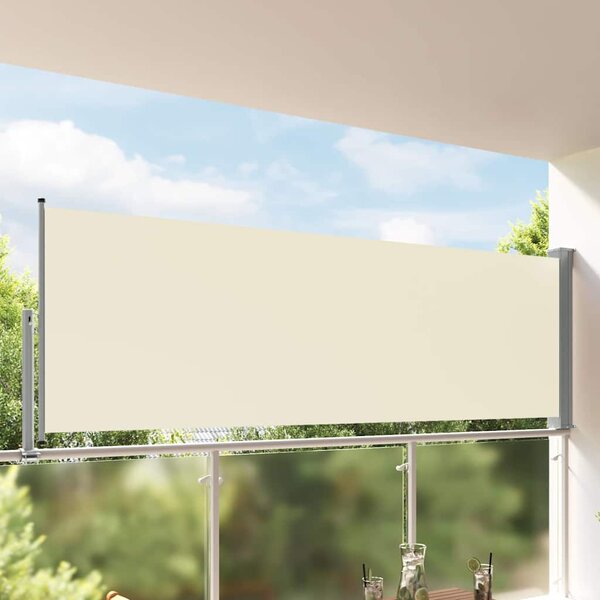 Tarasowa, zwijana markiza boczna, 120 x 300 cm, kremowa