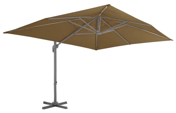 Parasol ogrodowy Cantilever z aluminiowym drążkiem 400x300 cm Taupe