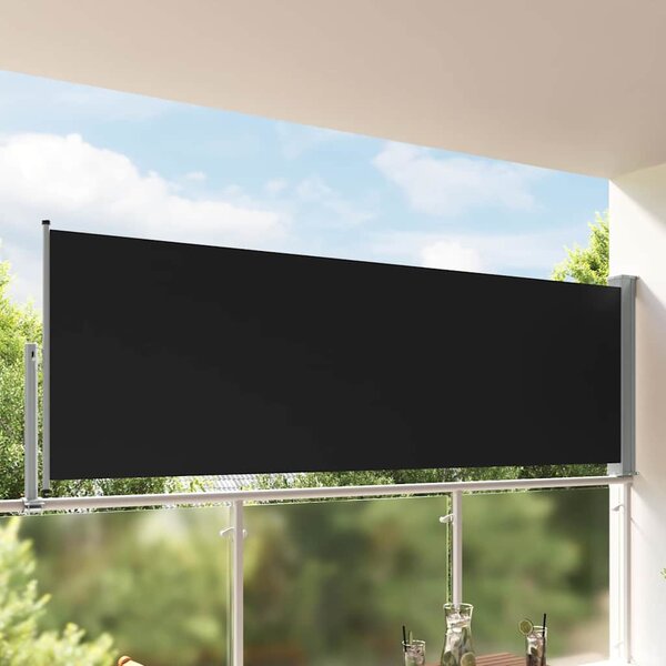 Tarasowa, zwijana markiza boczna, 120 x 300 cm, czarna