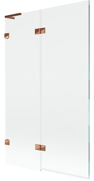 Mexen Lunar L parawan nawannowy 2-skrzydłowy lewy 110 x 150 cm, transparent, różowe złoto - 897L-110-100-60-00-L
