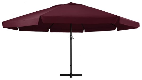 Parasol ogrodowy na aluminiowym słupku, 600 cm, bordowy
