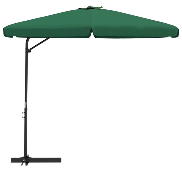 Parasol ogrodowy na stalowym słupku, 300 cm, zielony