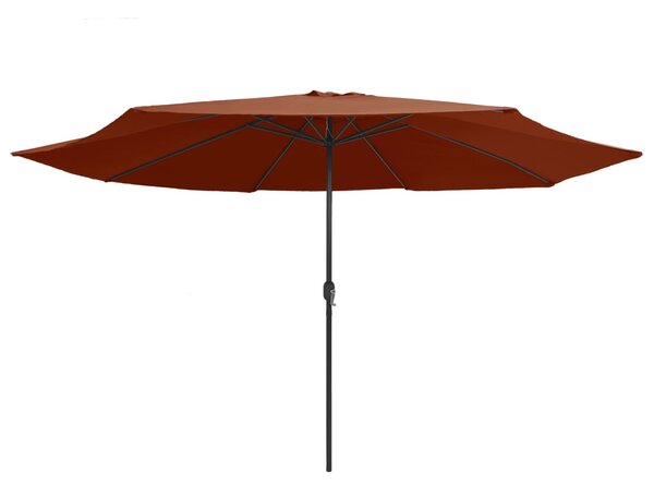Parasol ogrodowy na metalowym słupku, 390 cm, terakota