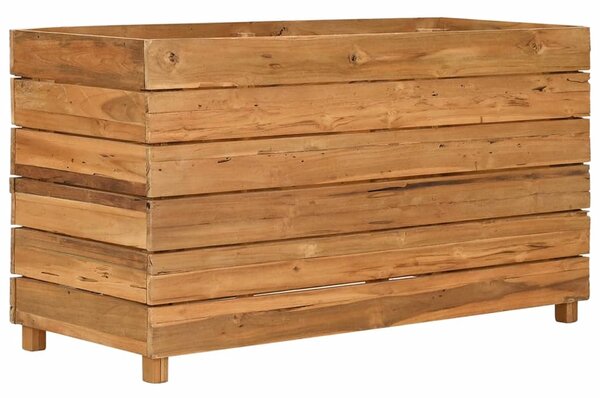 Podwyższona donica 100x40x55 cm drewno tekowe z recyklingu/stal