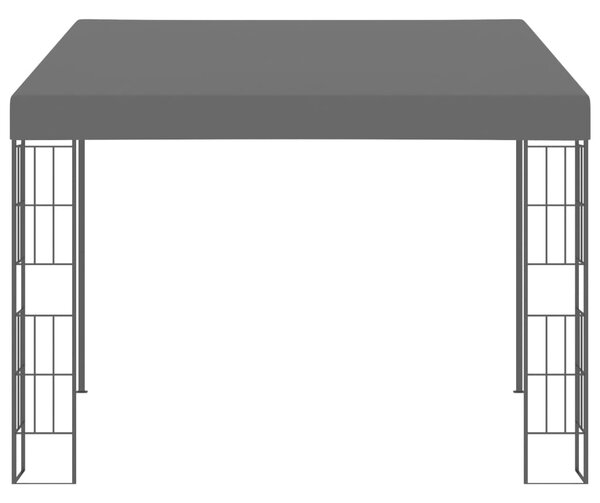 Altana przyścienna, 3x3 m, antracytowa, tkanina