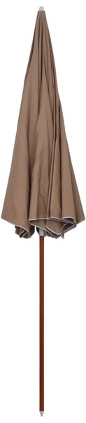 Parasol ogrodowy na stalowym słupku, 300 cm, taupe