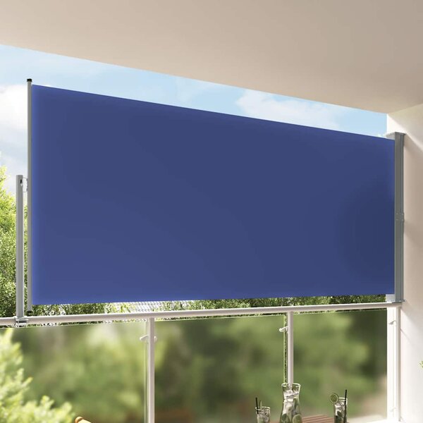 Wysuwana markiza boczna na taras, 160 x 300 cm, niebieska