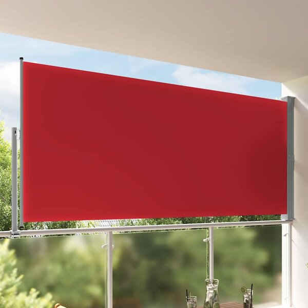 Wysuwana markiza boczna na taras, 160 x 300 cm, czerwona