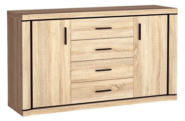 Komoda MALAGA 157 cm do Salonu Sypialni Dąb sonoma