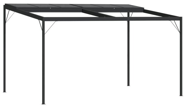 Altana ogrodowa, antracytowa, 4x3x2,5 m, aluminium i stal