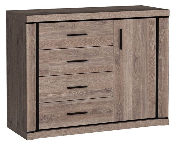 Komoda MALAGA 117 cm do Salonu Sypialni Brązowy