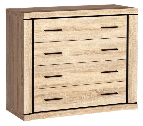 Komoda MALAGA 107 cm do Salonu Sypialni Dąb sonoma