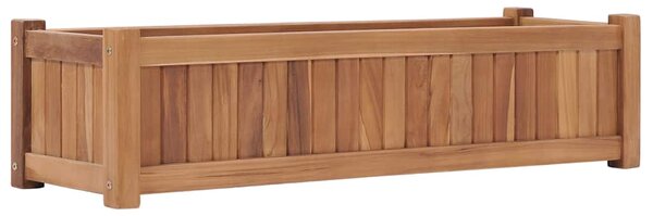 Podwyższona donica 100x30x25 cm, lite drewno tekowe
