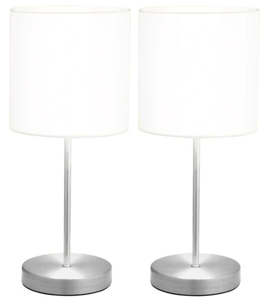 Lampy stołowe, 2 szt., dotykowe, białe, E14