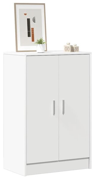 Szafka na buty, biała, 60x35x92 cm, materiał drewnopochodny
