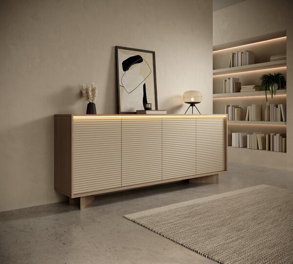 Komoda RIGATO 203,9 cm do Salonu Sypialni Odcienie beżu