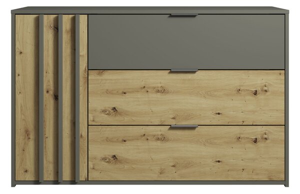 Komoda MERIDIAN 125 cm do Salonu Sypialni Szary