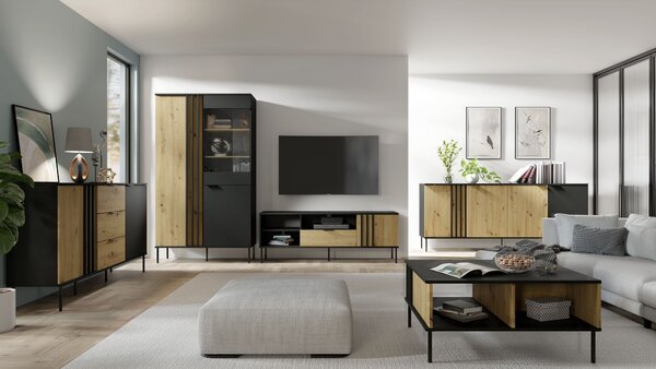 Komoda MERIDIAN 220 cm do Salonu Sypialni Dąb