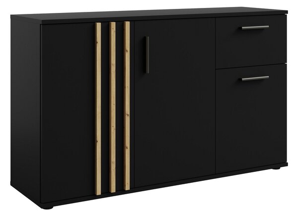 Komoda TECTONIC 119,8 cm do Salonu Sypialni z Szufladą Czarny