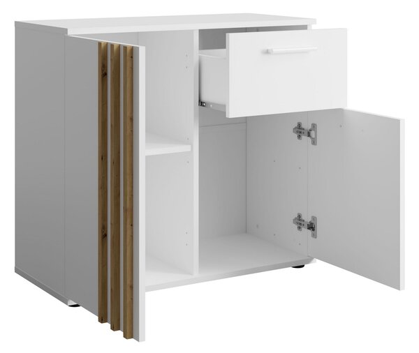 Komoda TECTONIC 80 cm do Salonu Sypialni z Szufladą Biały